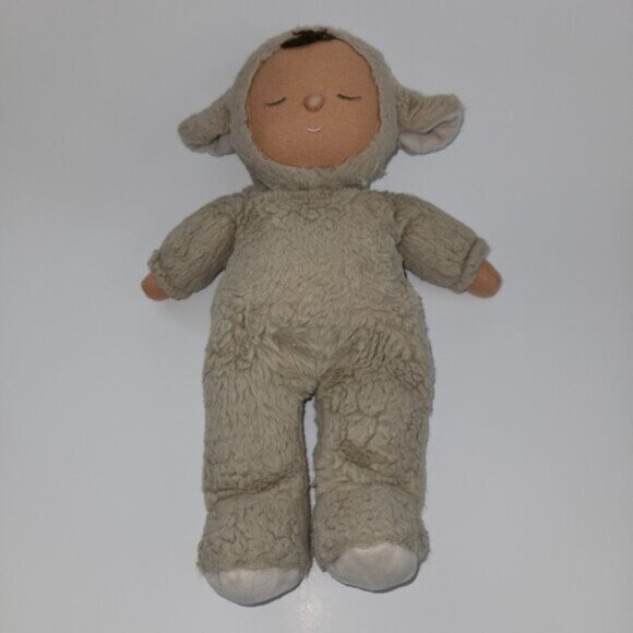 Olli Ella Cozy Dozy Dinkums Lamby Pip Plush Lamb Tan Brown 12" Stuffed Toy - Picture 1 of 10